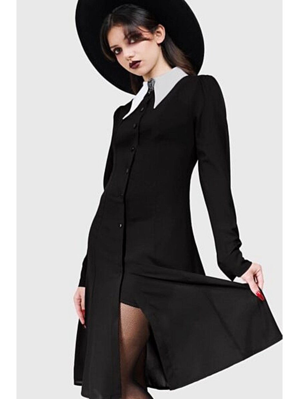 KILLSTAR Crepuscular Dark Academia chiffon midi dress